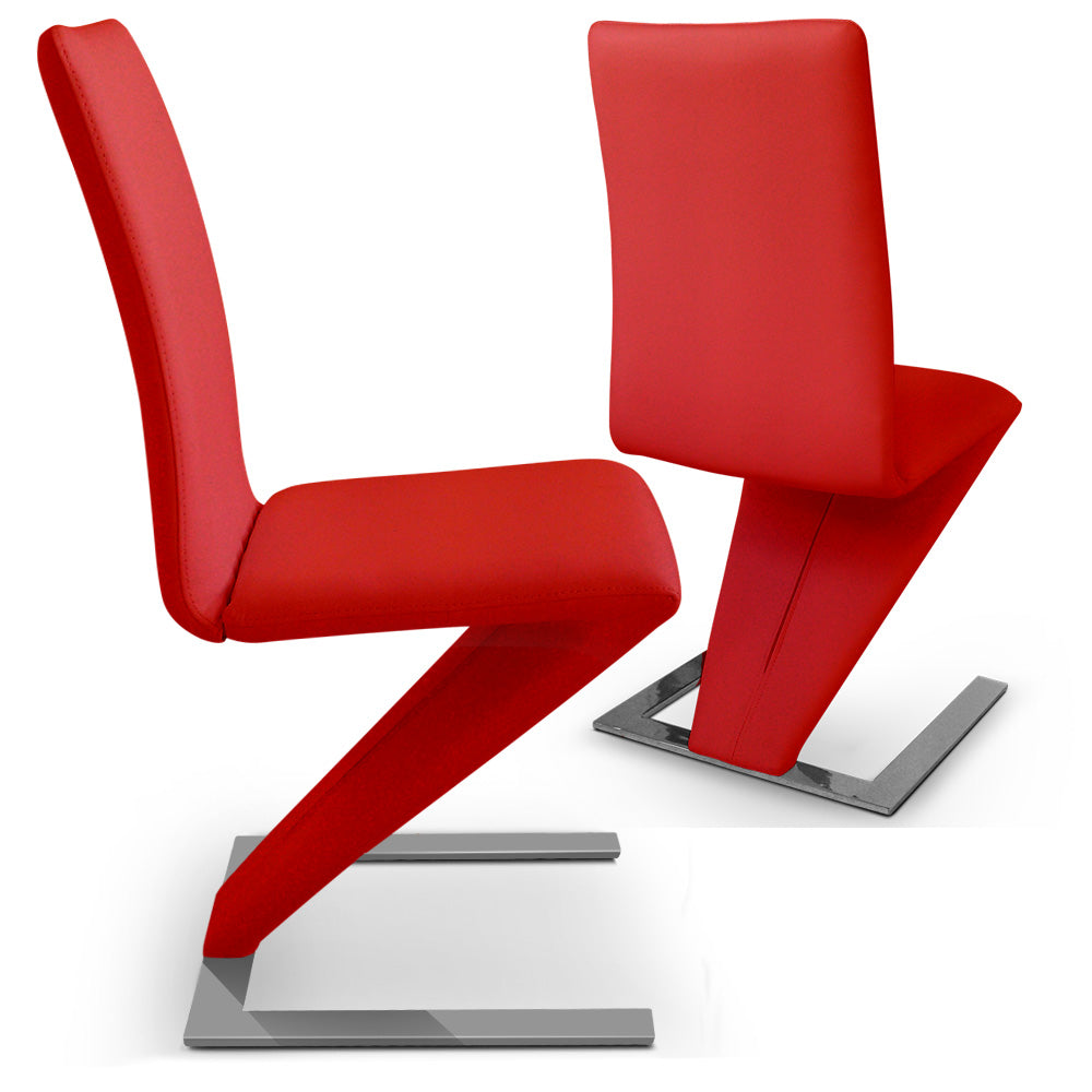 Lot de 2 chaises design et modernes rouges Flash