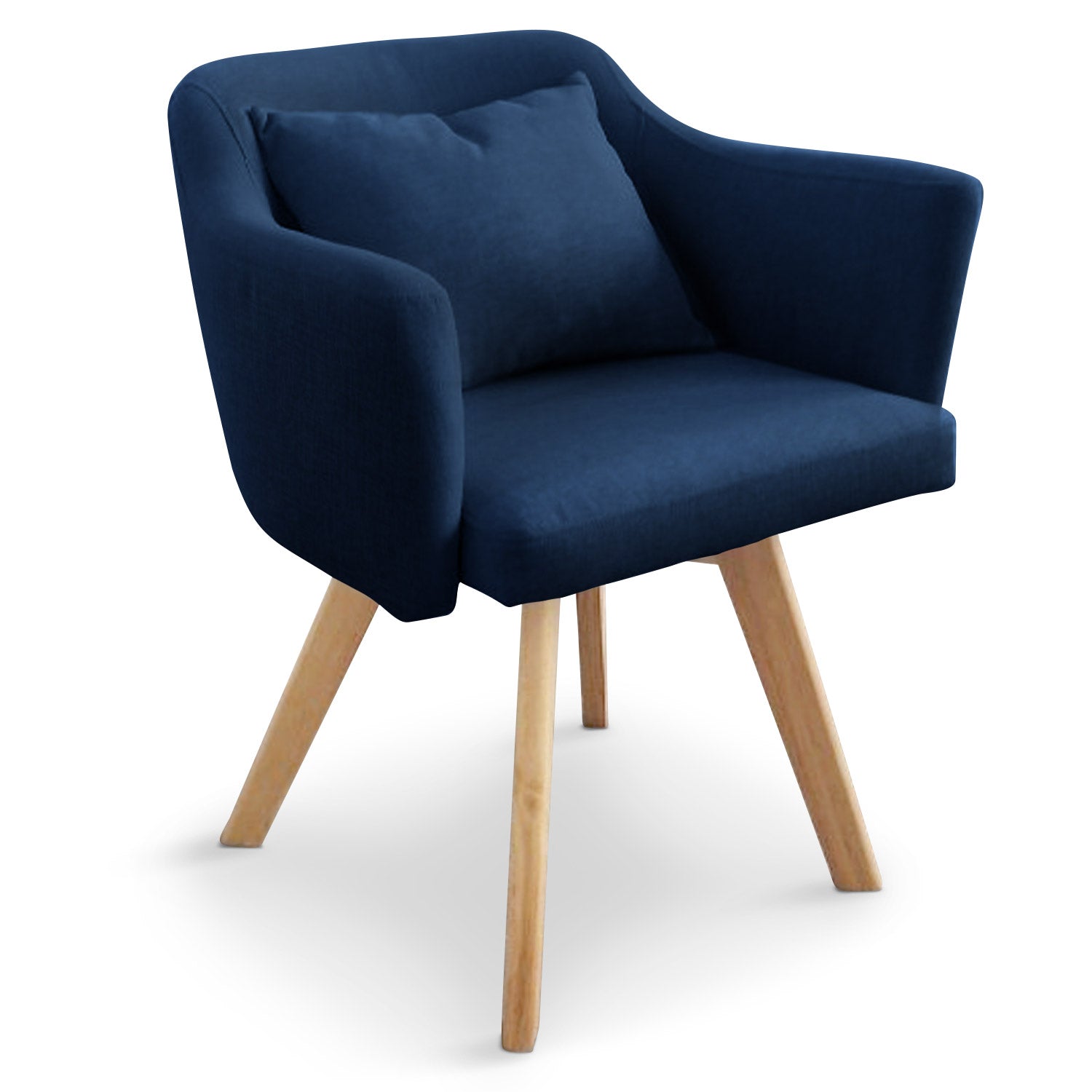 Chaise / Fauteuil scandinave Dantes Tissu Bleu