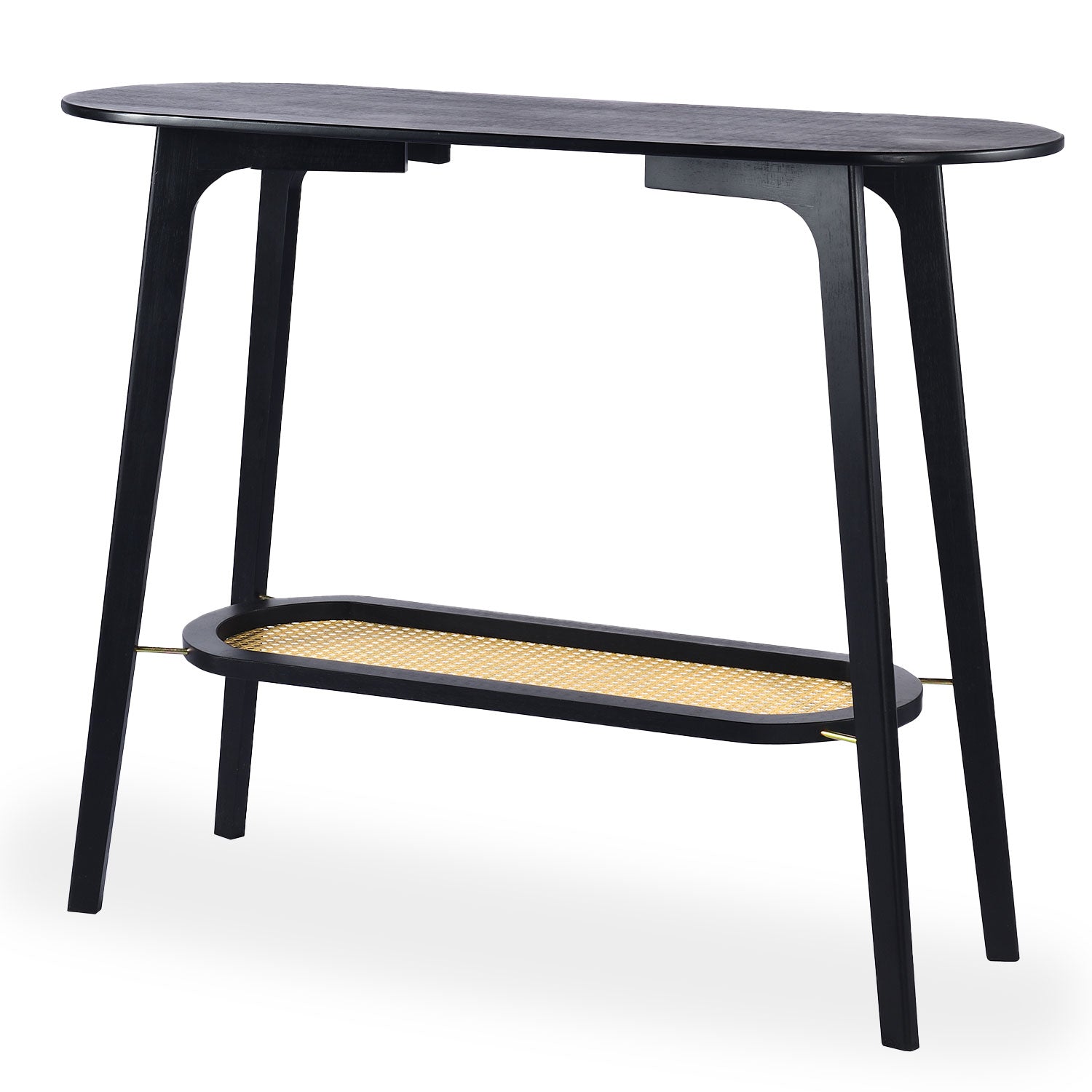 Console moderne Yokori en cannage et Bambou Noir